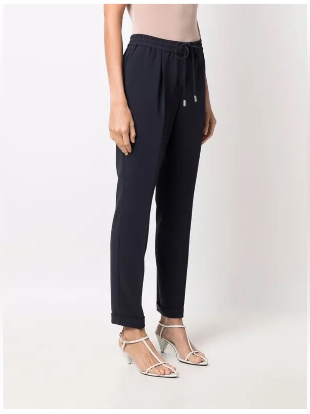 ATM Anthony Thomas Melillo Navy Drawstring Tapered Trousers